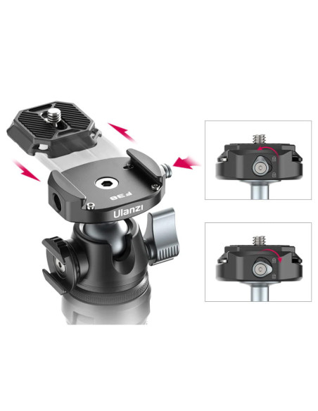 Statyw stołowy Ulanzi MT-46 z wysięgnikiem i głowicą kulową z szybkozłączką Falcam F38