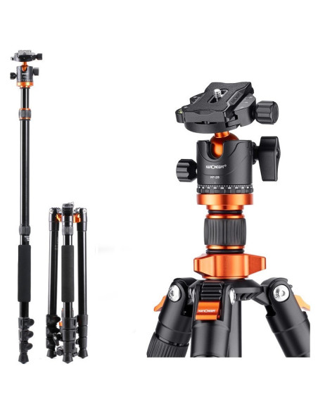 Statyw fotograficzny K&F Concept SA254M2 z głowicą kulową i funkcją monopodu