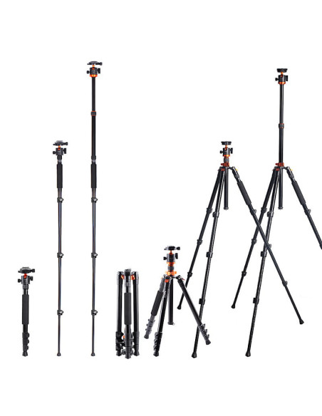 Statyw fotograficzny K&F Concept SA254M2 z głowicą kulową i funkcją monopodu