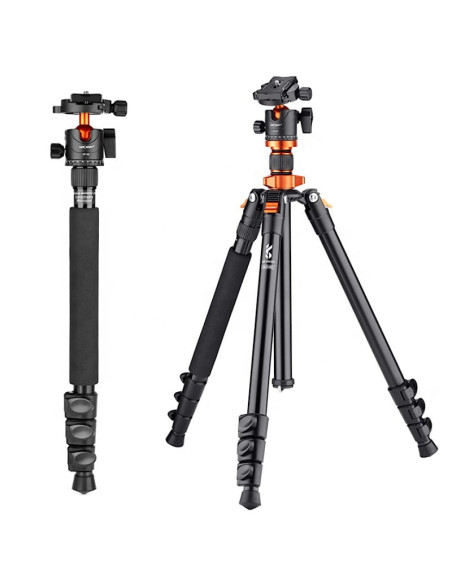 Statyw fotograficzny K&F Concept SA254M2 z głowicą kulową i funkcją monopodu