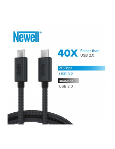 Kabel Newell USB C - USB-C 3.2 Gen 2 - 2 m, grafitowy