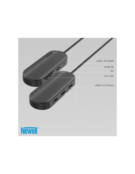 Hub Newell 7 w 1 - grafitowy