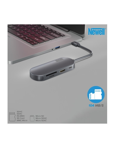 Hub Newell 7 w 1 - grafitowy