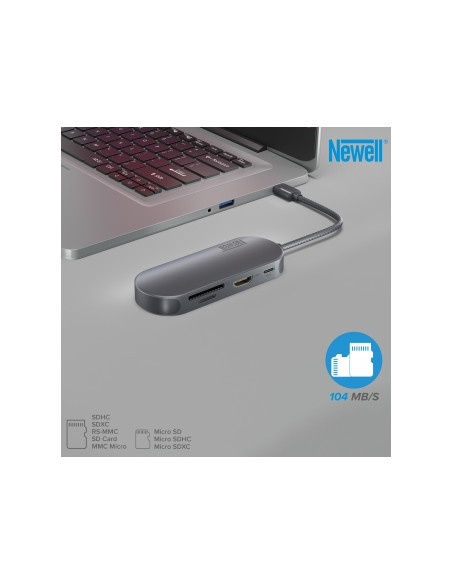 Hub Newell 7 w 1 - grafitowy