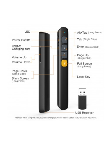 Pilot z wskaznikiem laserowym do prezentacji multimedialnych Norwii N29 AAA