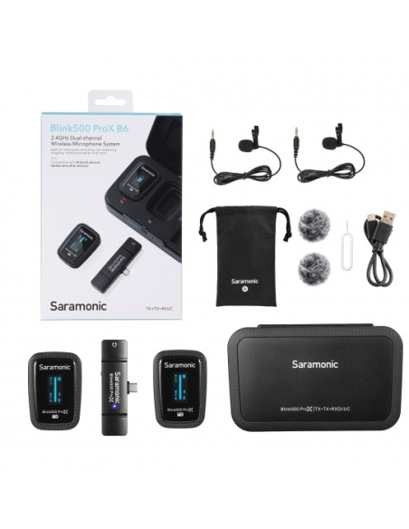 Zestaw do bezprzewodowej transmisji dźwięku Saramonic Blink500 ProX B6 (RXUC + TX + TX)