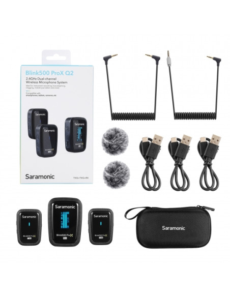 Zestaw do bezprzewodowej transmisji dźwięku Saramonic Blink500 ProX Q2 (RX + TX + TX)