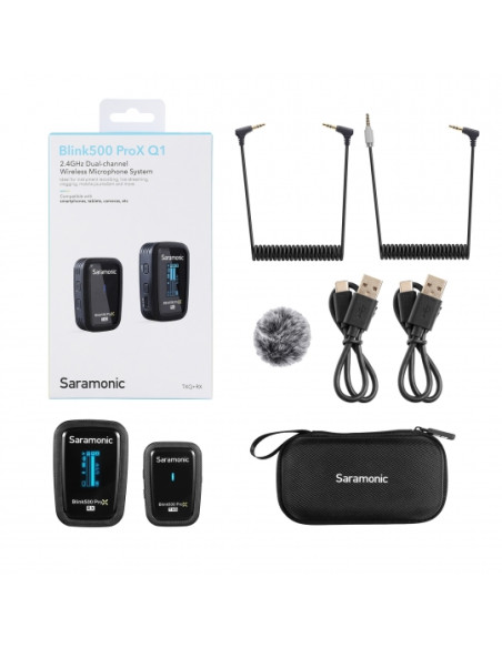 Zestaw do bezprzewodowej transmisji dźwięku Saramonic Blink500 ProX Q1 (RX + TX)