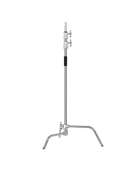 Stalowy statyw studyjny C-stand 330cm, trzpień 16mm z ramieniem 120cm