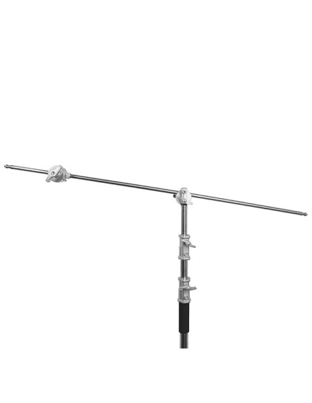 Stalowy statyw studyjny C-stand 330cm, trzpień 16mm z ramieniem 120cm