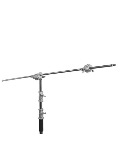 Stalowy statyw studyjny C-stand 330cm, trzpień 16mm z ramieniem 120cm