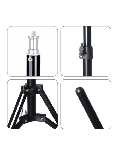 Statyw studyjny oświetleniowy 185cm / głowica 16mm / gwint 1/4'' / odwracane nogi