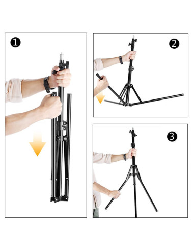 Statyw studyjny oświetleniowy 185cm / głowica...