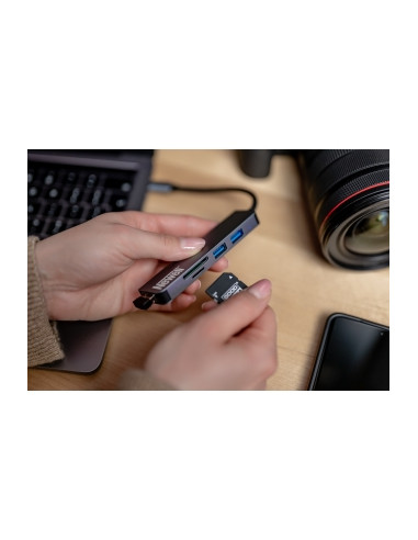 Hub Newell 5 w 1 - srebrny