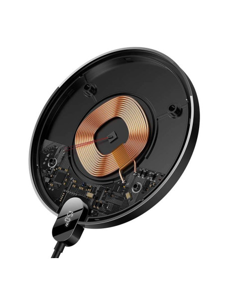 Bezprzewodowa ładowarka indukcyjna Baseus Digital LED Display Gen 2 15W czarna