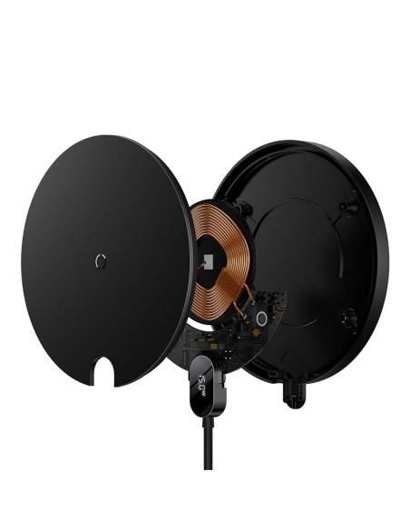 Bezprzewodowa ładowarka indukcyjna Baseus Digital LED Display Gen 2 15W czarna