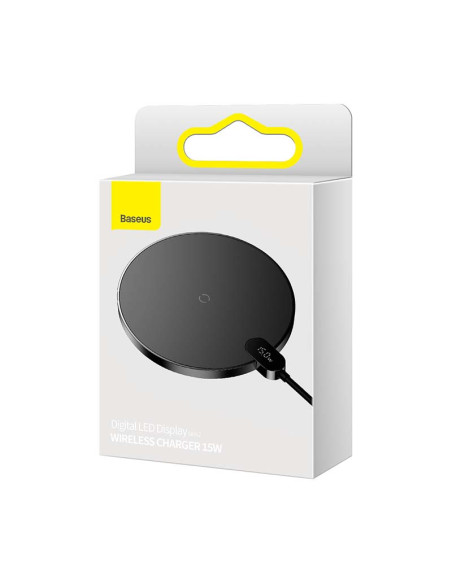 Bezprzewodowa ładowarka indukcyjna Baseus Digital LED Display Gen 2 15W czarna