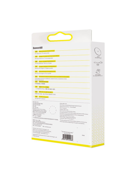 Bezprzewodowa ładowarka indukcyjna Baseus Simple, 15W (przezroczysta)