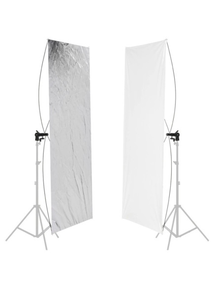 Blenda panelowa biało-srebrna 60x120cm