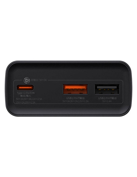 Powerbank Baseus Adaman Metal, 20000mAh, 30W (czarny)