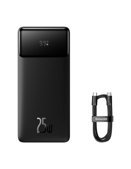 Powerbank Baseus Bipow, 20000mAh, 2x USB, USB-C, 25W (czarny)
