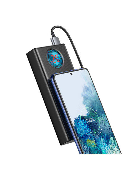 Powerbank Baseus Amblight 30000mAh, 4xUSB, USB-C, 65W (czarny)