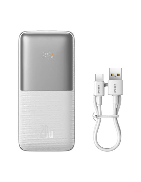 Powerbank Baseus Bipow Pro 10000mAh, 2xUSB, USB-C, 20W (biały)