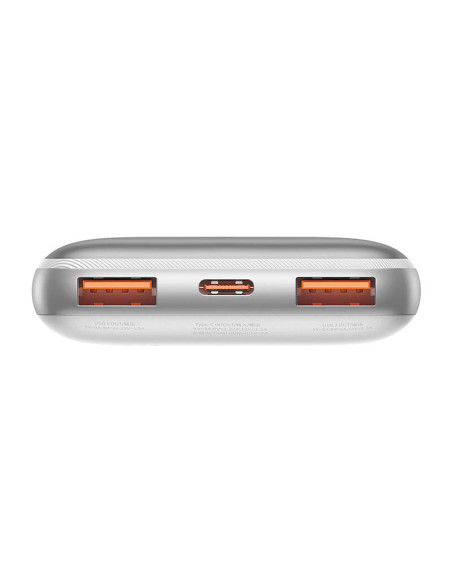 Powerbank Baseus Bipow Pro 10000mAh, 2xUSB, USB-C, 20W (biały)