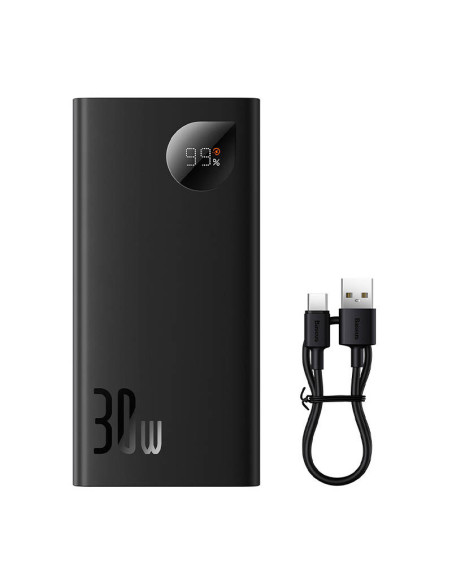 Powerbank Baseus Adaman2 10000mAh, 2xUSB, USB-C, 30W (czarny)