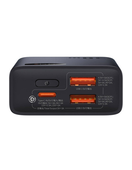 Powerbank Baseus Adaman2 10000mAh, 2xUSB, USB-C, 30W (czarny)