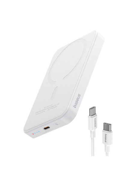Magnetyczny mini powerbank Baseus 5000mAh 20W (biały)