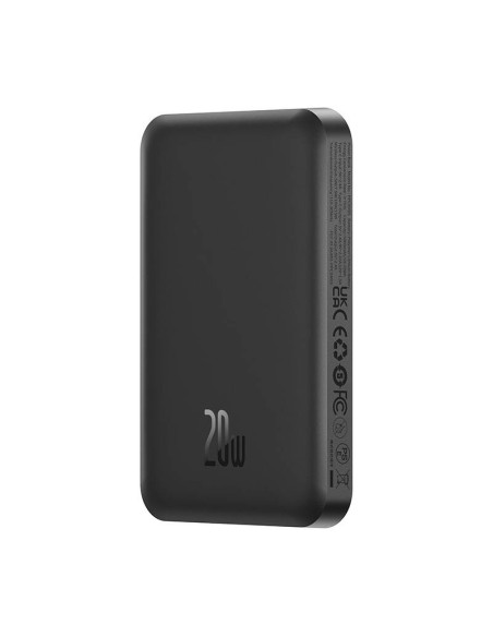 Magnetyczny mini powerbank Baseus 5000mAh 20W (czarny)