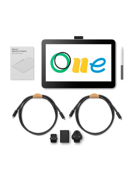 Wacom One 13- tablet z ekranem dotykowym 13,3" Full  HD, piórko Wacom One Pen z 4096 poziomami nacisku (2023)