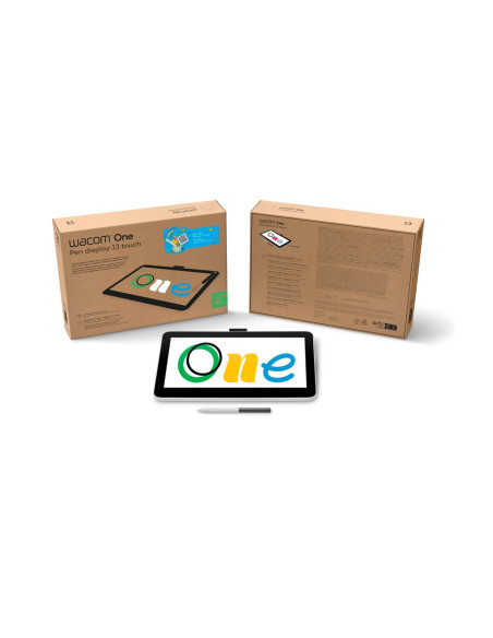 Wacom One 13- tablet z ekranem dotykowym 13,3" Full  HD, piórko Wacom One Pen z 4096 poziomami nacisku (2023)