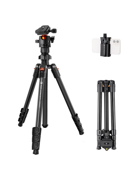 Statyw K&F Concept K234A0 z głowicą kulową BH-28L i uchwytem na telefon