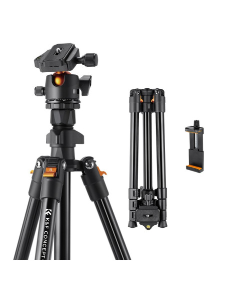 Statyw K&F Concept K234A0 z głowicą kulową BH-28L i uchwytem na telefon