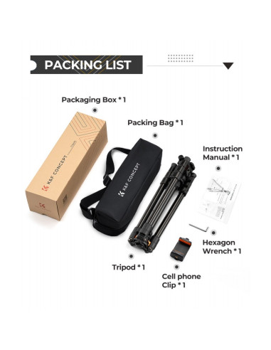 Statyw K&F Concept K234A0 z głowicą kulową...