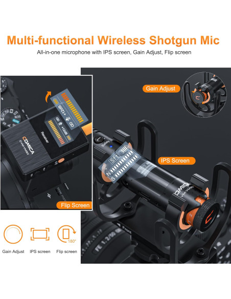 Comica CVM-VM30 bezprzewodowy mikrofon Shotgun