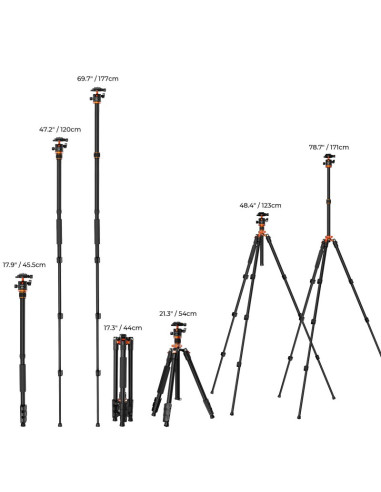 Statyw K&F Concept K254A3 z głowicą kulową BH-28L