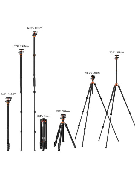 Statyw K&F Concept K254A3 z głowicą kulową BH-28L