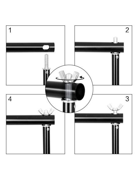 Zestaw do zawieszania tła MITOYA: statywy 300cm + belka segmentowa 300cm