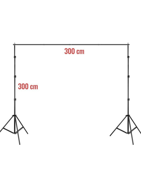 Zestaw do zawieszania tła MITOYA: statywy 300cm + belka segmentowa 300cm