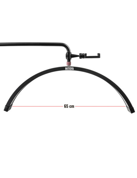 Lampa kosmetyczna MITOYA LED MOON LIGHT GLAMOUR 2700-6500K na statywie [czarna]