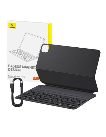 Baseus Brilliance Pad Pro12.9" magnetyczne etui z klawiaturą czarne