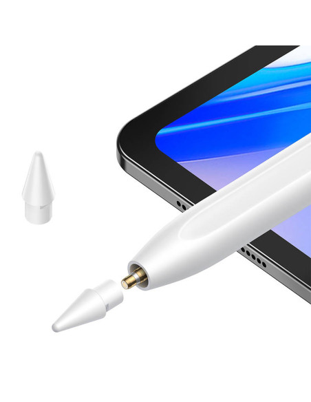 Pojemnościowy rysik / stylus Baseus Smooth Writing 2 z wskaźnikiem baterii - biały