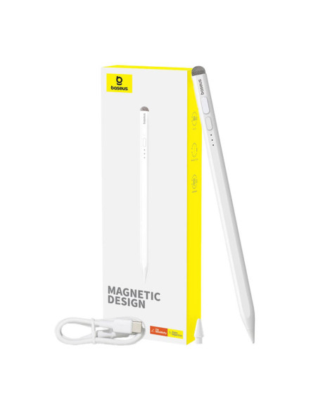 Rysik Baseus Smooth Writing Series z indykatorem LED, wersja aktywna  (Biały)