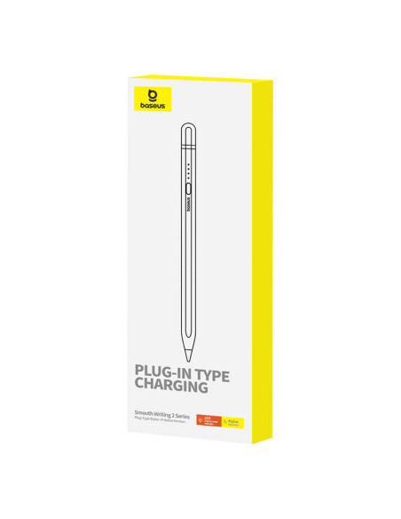 Aktywny rysik Baseus Smooth Writing Series z ładowaniem plug-in lightning (Biały)