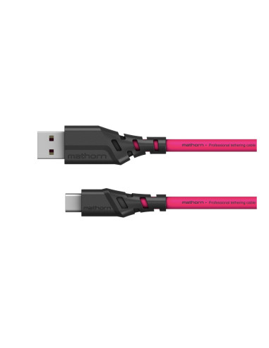 Kabel fotograficzny Mathorn MTC-500M 5m 10Gbps 60W USB A-C Magenta