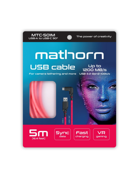 copy of Kabel Mathorn MTC-500 5m 10Gbps 60W USB A-C ArcticBlue