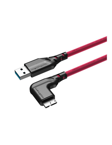 Kabel fotograficzny Mathorn MTC-521M 5m 10Gbps USB A - MicroB 90° Magenta